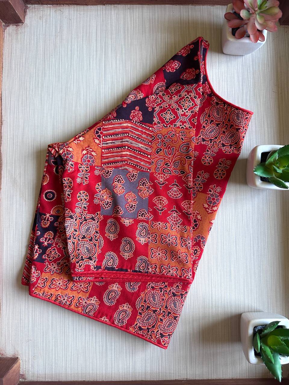 Yashomati Ajrakh Blouse